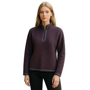 Woolrich Amethyst Heather Wool Blend Sweater